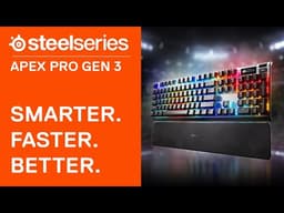 SteelSeries Apex Pro Gen 3 OmniPoint 3.0 HyperMagnetic Switches, Full-size Magnetic video 1