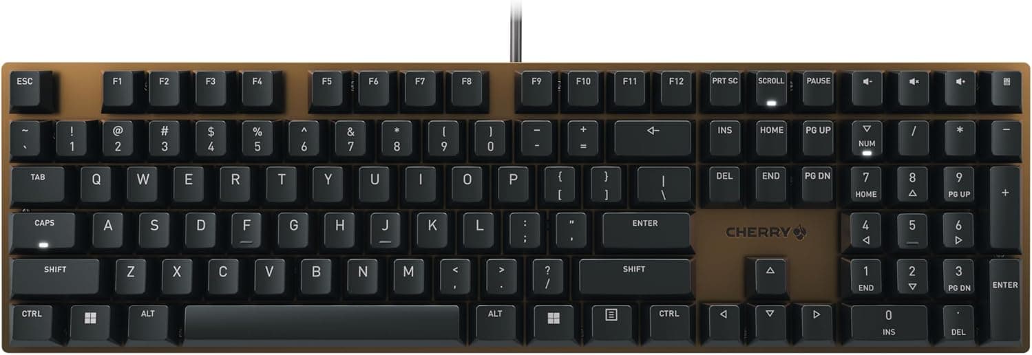 CHERRY KC 200 MX, Black/Bronze / MX2A Silent RED / US ANSI
