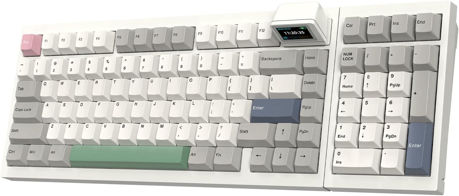 EPOMAKER RT98, Retro White / Creamy Jade Linear