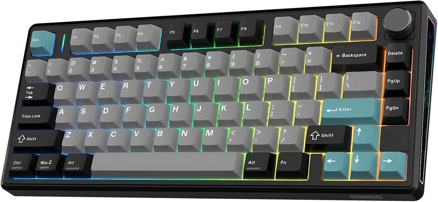 EPOMAKER TH80 V2, Black / Sea Salt Silent V2