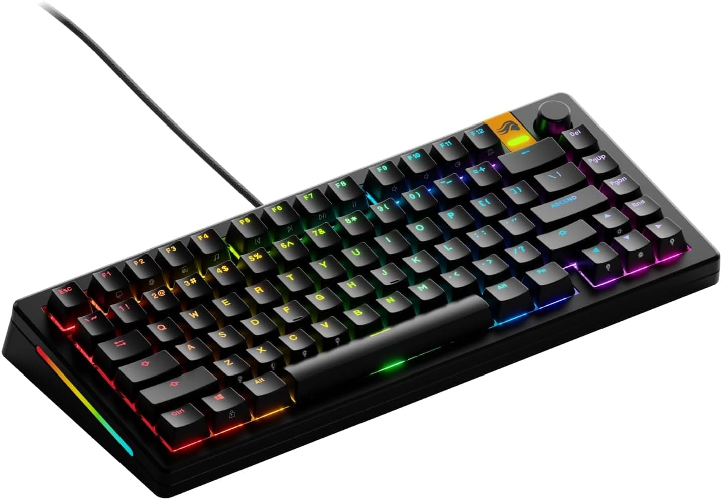 Glorious GLO-KB-GMMK3-75-PB-HE-W-BLK-US 337.82 mm, 75% Magnetic