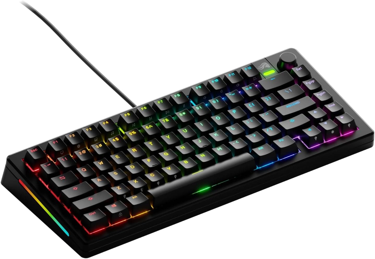 Glorious GLO-KB-GMMK3-75-PB-FOX-W-BLK-US 337.82 mm, 75% Linear