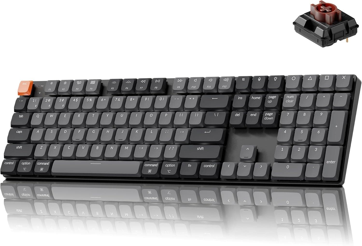 Keychron K5 Version 2, Keychron low-profile Milk POM Brown