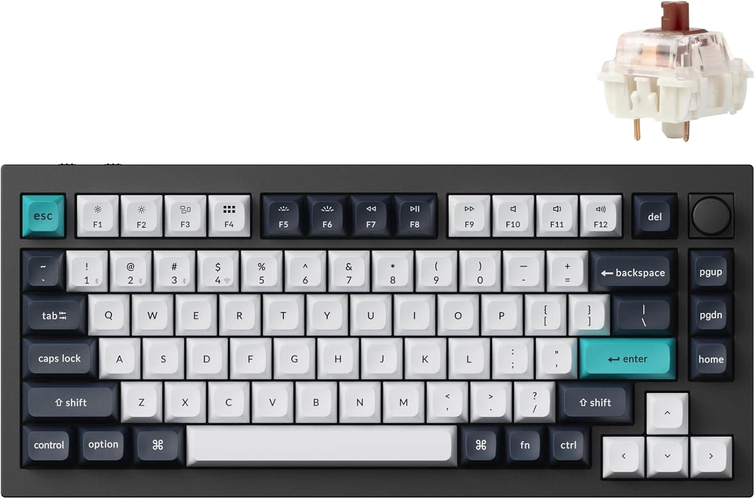 Keychron Q1 Max, Carbon Black / Gateron Jupiter Brown