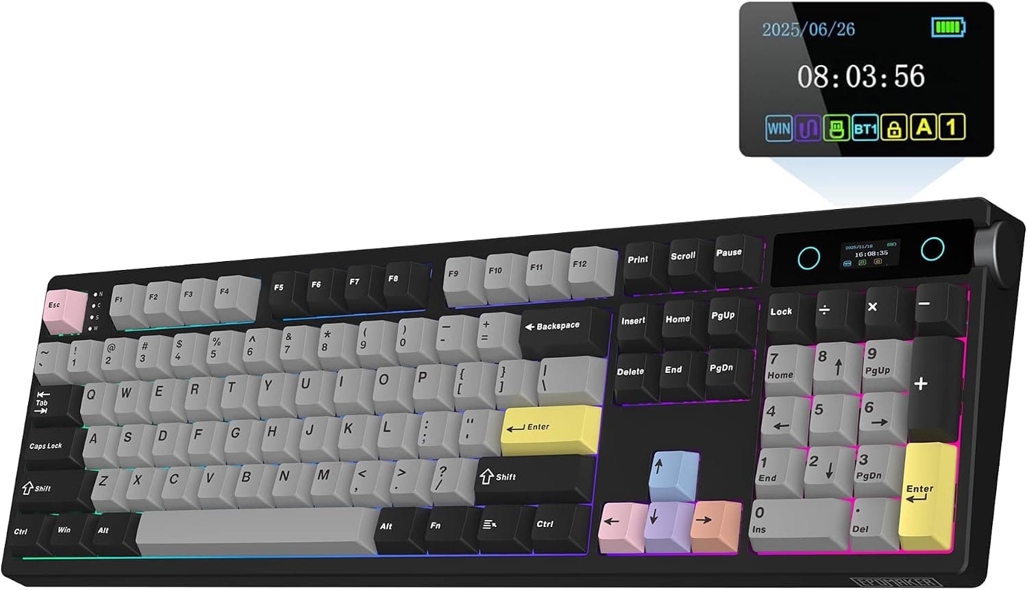 EPOMAKER TH108 PRO, Black / Creamy Jade Linear