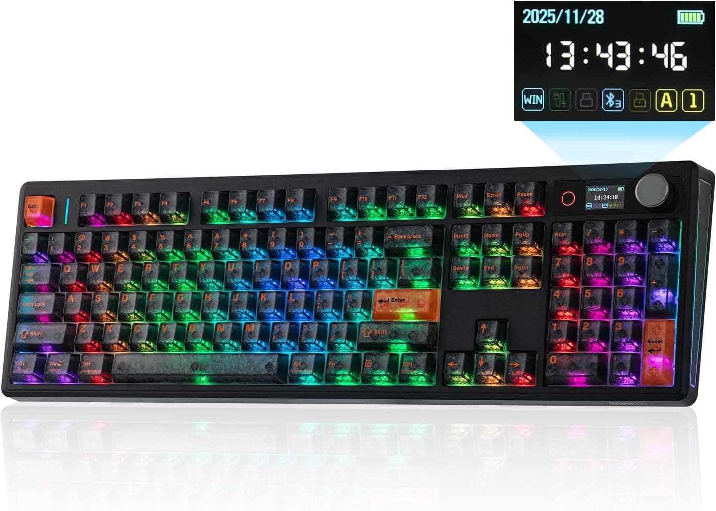 EPOMAKER TH108 V2 PRO, Black / Creamy Jade Linear