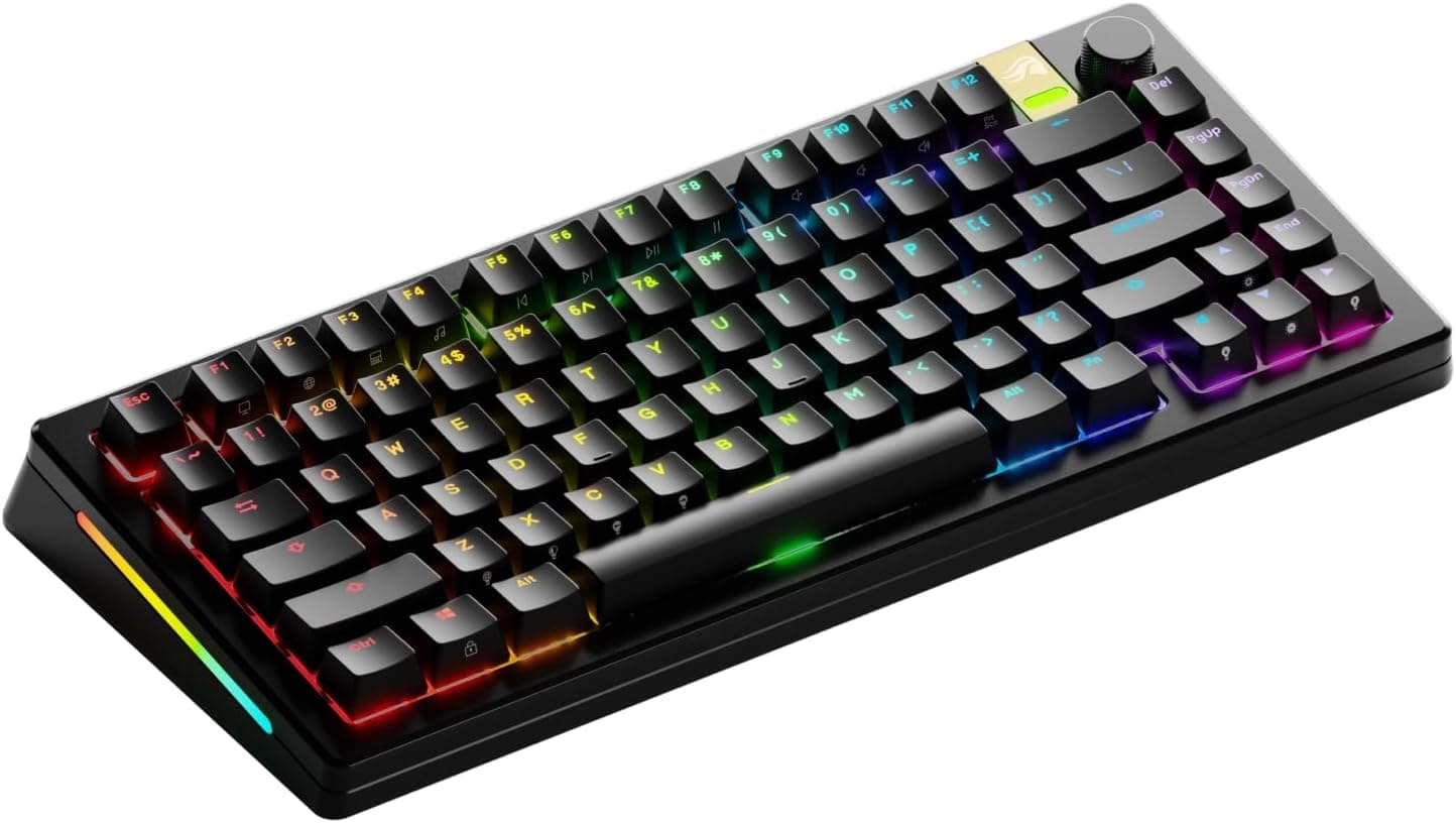 Glorious GLO-KB-GMMK3-PRO-75-PB-HE-WL-BLK-US 337.82 mm, 75% Magnetic