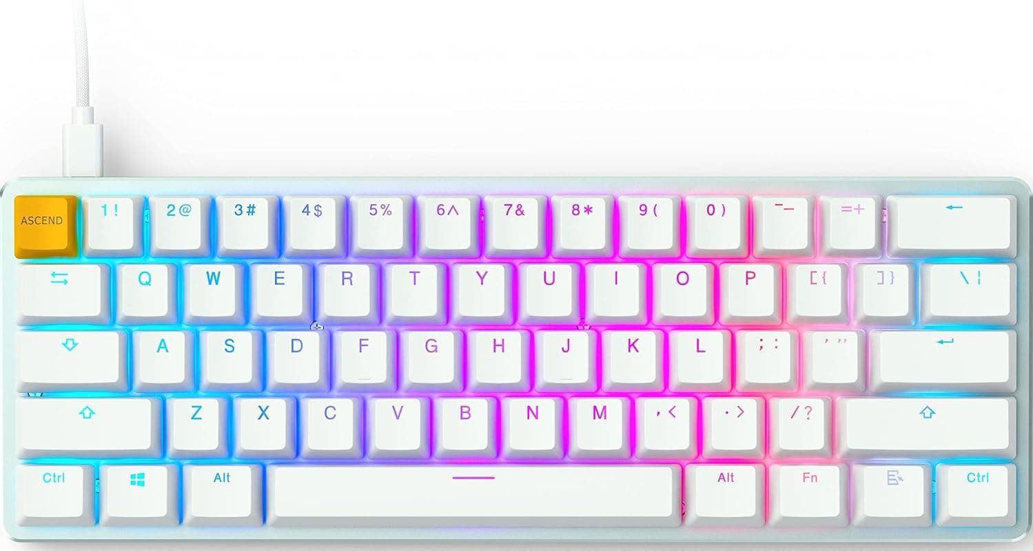 Glorious GLO-GMMK-COM-BRN-W 292.1 mm, 60% Tactile